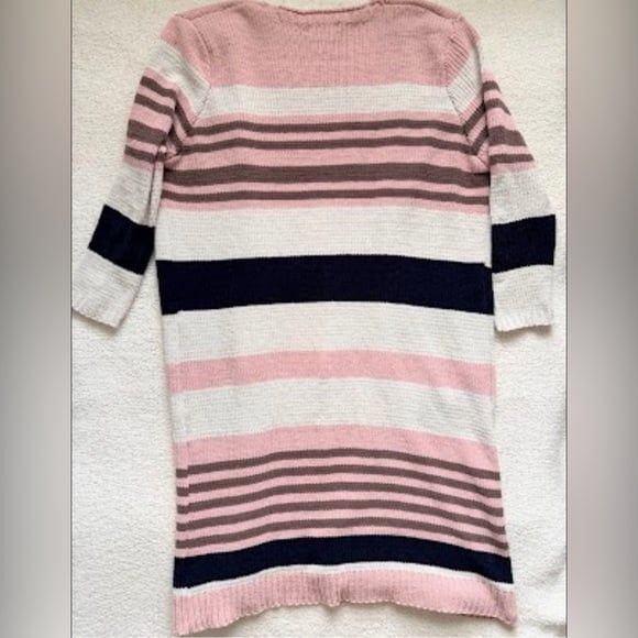 A Beautiful Soul Atlar’d State Striped Chenille Open Long Cardigan Knit 2XL/3XL - Picture 2 of 6